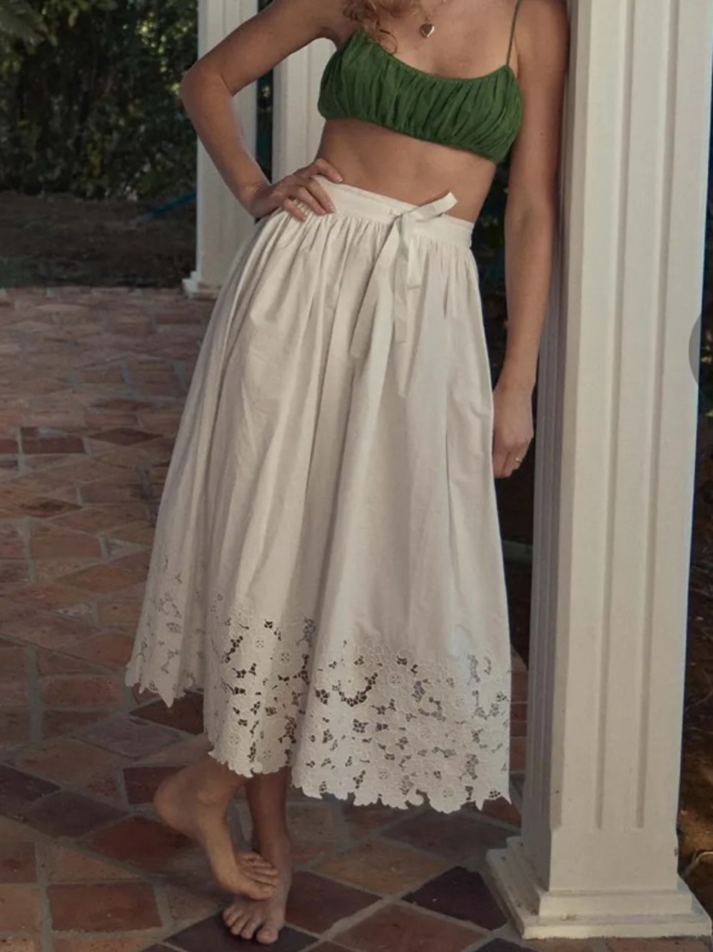 DOEN Georgina Midi Skirt in Salt Size XS
